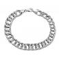 Preview: Armband 9,4mm Fantasiemuster rhodiniert Silber 925 19cm
