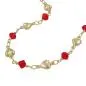 Preview: Kette 5mm Fantasie Herz und Glasperle rot AMD 42cm Preview: Kette 5mm Fantasie Herz und Glasperle rot AMD 42cm