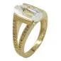 Preview: Ring 14x8mm Zirkonia weiß 3 Mikron vergoldet Ringgröße 62 Preview: Ring 14x8mm Zirkonia weiß 3 Mikron vergoldet Ringgröße 62