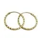 Preview: Creole Ohrring 17x1mm Steckverschluss Muster glänzend diamantiert 9Kt GOLD Preview: Creole Ohrring 17x1mm Steckverschluss Muster glänzend diamantiert 9Kt GOLD