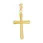 Preview: Anhänger 25x15mm Kreuz mit Rille in Kreuzbalken 9Kt GOLD