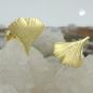Preview: Ohrstecker Ohrring 9mm Ginkgoblatt matt 9Kt GOLD Preview: Ohrstecker Ohrring 9mm Ginkgoblatt matt 9Kt GOLD