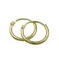 Preview: Creole 11mm Drahtcreole Steckverschluss glänzend 9Kt GOLD