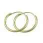 Preview: Creole 15x1,1mm Drahtcreole Steckverschluss glänzend 9Kt GOLD