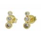 Mobile Preview: Ohrstecker Ohrring 9x3mm 3x Zirkonias 9Kt GOLD
