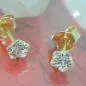 Preview: Ohrstecker Ohrring 4mm Zirkonia in Blumenform 9Kt GOLD