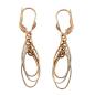 Preview: Ohrbrisur Ohrhänger Ohrringe 43x8mm 3 Ovale hängend bicolor Weißgold 9Kt Rotgold Preview: Ohrbrisur Ohrhänger Ohrringe 43x8mm 3 Ovale hängend bicolor Weißgold 9Kt Rotgold