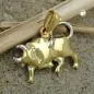 Preview: Anhänger 16x23mm Stier bicolor rhodiniert 9Kt GOLD Preview: Anhänger 16x23mm Stier bicolor rhodiniert 9Kt GOLD