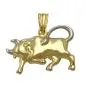 Preview: Anhänger 16x23mm Stier bicolor rhodiniert 9Kt GOLD Preview: Anhänger 16x23mm Stier bicolor rhodiniert 9Kt GOLD