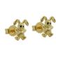 Preview: Ohrstecker Ohrring 7x6mm kleiner Hase matt-glänzend 9Kt GOLD