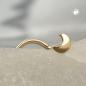 Preview: Nasenstecker 2,5mm Spirale mit kleinem Mond 14Kt GOLD