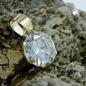 Preview: Anhänger 8mm Zirkonia weiß rund 9Kt GOLD