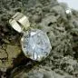 Preview: Anhänger 8mm Zirkonia weiß rund 9Kt GOLD