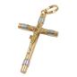 Preview: Anhänger 25x14mm Kreuz-Jesus bicolor rhodiniert 9Kt GOLD