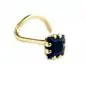 Preview: Nasenstecker 3x3mm Spirale mit Zirkonia safir-blau 18Kt GOLD Preview: Nasenstecker 3x3mm Spirale mit Zirkonia safir-blau 18Kt GOLD