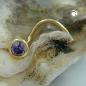 Preview: Nasenstecker 2,5mm Spirale mit Zirkonia lila-violett 18Kt GOLD Preview: Nasenstecker 2,5mm Spirale mit Zirkonia lila-violett 18Kt GOLD