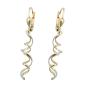 Preview: Ohrbrisur Ohrhänger Ohrringe 43x7mm 2 Spiralen bicolor mit Weißgold 9Kt GOLD