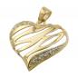 Preview: Anhänger 17x20mm Herz glänzend mit 9 Zirkonias 9Kt GOLD Preview: Anhänger 17x20mm Herz glänzend mit 9 Zirkonias 9Kt GOLD