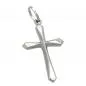 Preview: Anhänger 23x14mm Kreuz glänzend 9Kt Weißgold Preview: Anhänger 23x14mm Kreuz glänzend 9Kt Weißgold