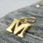 Preview: Anhänger 7x8mm Buchstabe M glänzend 9Kt GOLD Preview: Anhänger 7x8mm Buchstabe M glänzend 9Kt GOLD