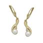 Preview: Ohrbrisur Ohrhänger Ohrringe 30x6mm Süßwasserzuchtperle Zirkonia 9Kt GOLD Preview: Ohrbrisur Ohrhänger Ohrringe 30x6mm Süßwasserzuchtperle Zirkonia 9Kt GOLD