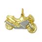 Preview: Anhänger 28mm Motorrad bicolor 9Kt GOLD