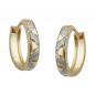 Preview: Creole 12x11x3mm Klappscharnier bicolor rhodiniert 9Kt GOLD