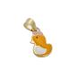 Preview: Anhänger 11x7mm kleine Ente farbig emailliert 9Kt GOLD