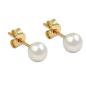 Preview: Ohrstecker Ohrring ca. 6mm Süßwasserzuchtperle 9Kt GOLD
