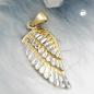 Preview: Anhänger Engelsflügel 20x10mm bicolor rhodiniert diamantiert 9Kt GOLD Preview: Anhänger Engelsflügel 20x10mm bicolor rhodiniert diamantiert 9Kt GOLD