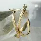 Preview: Creole Ohrring 23x15x2mm oval diamantiert 9Kt GOLD Preview: Creole Ohrring 23x15x2mm oval diamantiert 9Kt GOLD