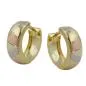 Preview: Creole 12x5mm Klappscharnier tricolor diamantiert 9Kt GOLD Preview: Creole 12x5mm Klappscharnier tricolor diamantiert 9Kt GOLD