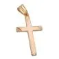 Preview: Anhänger 26x16mm Kreuz matt-diamantiert 9Kt Rotgold Preview: Anhänger 26x16mm Kreuz matt-diamantiert 9Kt Rotgold