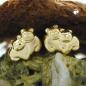 Preview: Ohrstecker Ohrring 6x8mm Bärenpaar matt-glänzend 9Kt GOLD