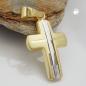 Preview: Anhänger 16x12mm Kreuz bicolor 9Kt GOLD