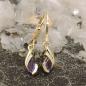 Preview: Ohrbrisur Ohrhänger Ohrringe 25x5mm Tropfen Amethyst 9Kt GOLD Preview: Ohrbrisur Ohrhänger Ohrringe 25x5mm Tropfen Amethyst 9Kt GOLD