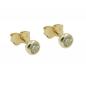 Mobile Preview: Ohrstecker Ohrring 4mm Zirkonia rund 9Kt GOLD