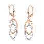 Preview: Ohrbrisur Ohrhänger Ohrringe 43x10mm 2 Ovale bicolor mit Weißgold 9Kt Rotgold Preview: Ohrbrisur Ohrhänger Ohrringe 43x10mm 2 Ovale bicolor mit Weißgold 9Kt Rotgold
