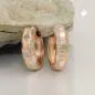 Preview: Creole 15x5mm Klappscharnier bicolor rhodiniert 9Kt Rotgold