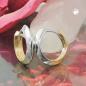 Preview: Creole 14x3mm Klappscharnier bicolor durchlegiert 9Kt GOLD Preview: Creole 14x3mm Klappscharnier bicolor durchlegiert 9Kt GOLD