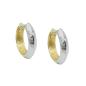 Preview: Creole 14x3mm Klappscharnier bicolor durchlegiert 9Kt GOLD Preview: Creole 14x3mm Klappscharnier bicolor durchlegiert 9Kt GOLD