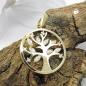 Preview: Anhänger 17mm Lebensbaum mit Zirkonias 9Kt GOLD
