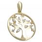 Preview: Anhänger 17mm Lebensbaum mit Zirkonias 9Kt GOLD