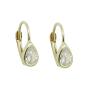 Preview: Ohrbrisur Ohrringe 14x5mm Tropfen Zirkonia weiß 9Kt GOLD Preview: Ohrbrisur Ohrringe 14x5mm Tropfen Zirkonia weiß 9Kt GOLD