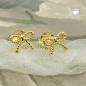Preview: Ohrstecker Ohrring 5x7mm Schleife glänzend 9Kt GOLD