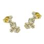 Preview: Ohrstecker Ohrring 12x6mm Bogen je 5 Zirkonias 9Kt GOLD Preview: Ohrstecker Ohrring 12x6mm Bogen je 5 Zirkonias 9Kt GOLD
