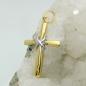 Preview: Anhänger 20x14mm Kreuz bicolor glänzend 9Kt GOLD Preview: Anhänger 20x14mm Kreuz bicolor glänzend 9Kt GOLD