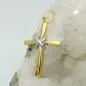 Preview: Anhänger 20x14mm Kreuz bicolor glänzend 9Kt GOLD Preview: Anhänger 20x14mm Kreuz bicolor glänzend 9Kt GOLD