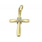 Preview: Anhänger 20x14mm Kreuz bicolor glänzend 9Kt GOLD Preview: Anhänger 20x14mm Kreuz bicolor glänzend 9Kt GOLD