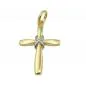 Preview: Anhänger 20x14mm Kreuz bicolor glänzend 9Kt GOLD Preview: Anhänger 20x14mm Kreuz bicolor glänzend 9Kt GOLD
